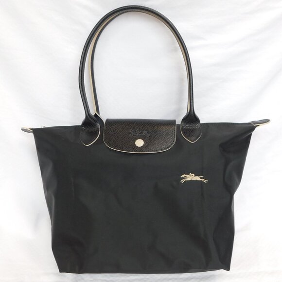 Longchamp Le Pliage Club Shoulder Tote Bag | Black | Authentic | EUC - Picture 1 of 13